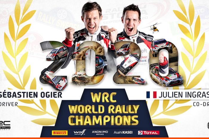 Pasangan pereli Sebastien Ogier/Julien Ingrassia berhasil jadi juara dunia WRC 2020