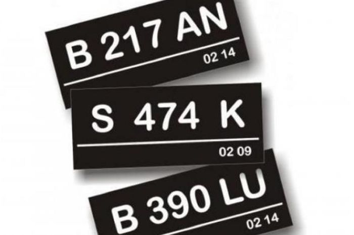 Ilustrasi pelat nomor