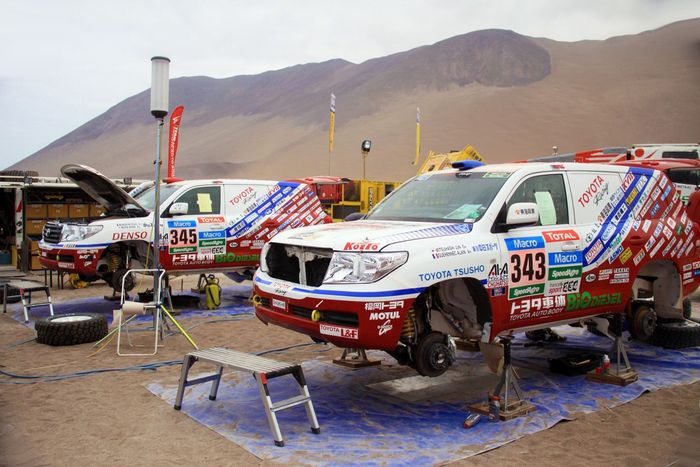 Ilustrasi pitstop Rally Dakar 2018 