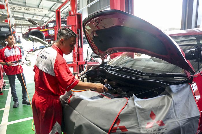 Peserta juga merasakan program purnajual Mitsubishi, Service Quick Pit