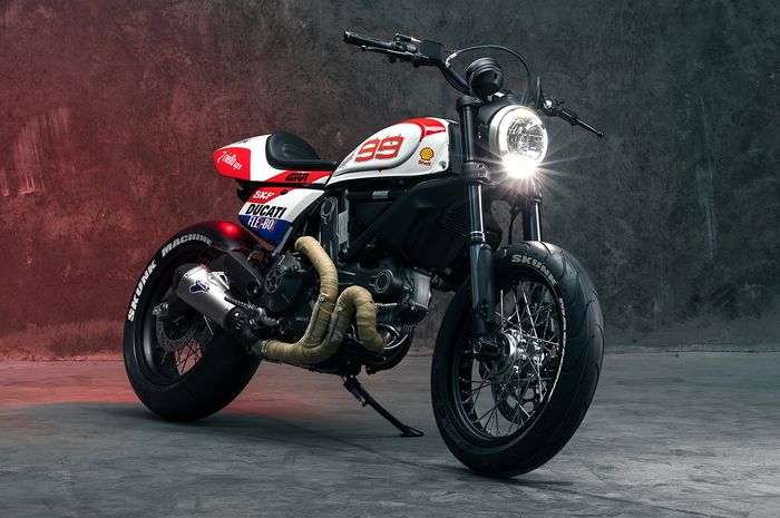 Ducati Scrambler berevolusi jadi tracker berkat Skunk Machine