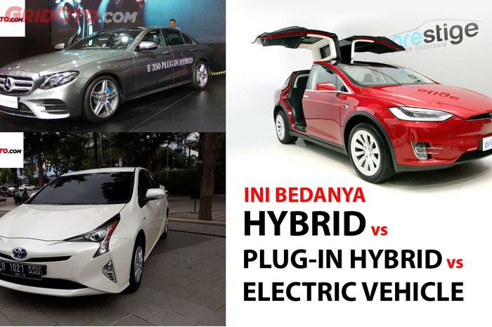 Beda mobil hybrid, plug-in hybrid, dan electric vehicle