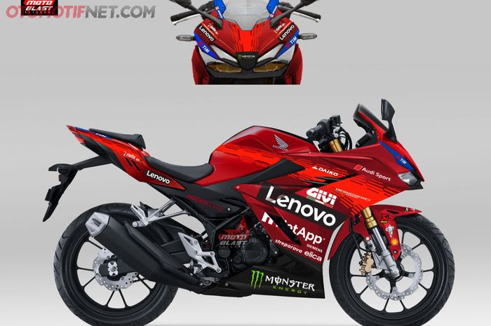 Digimods Honda CBR150R dalam balutan livery Ducati MotoGP karya Motoblast