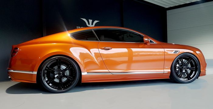 Bentley Continental dengan pelek Wheelsandmore