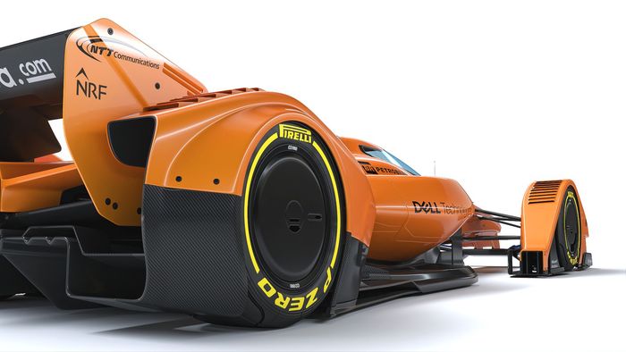 Bagian belakang McLaren X2