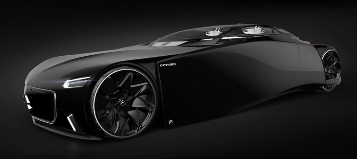 Tampilan dengan balutan warna hitam Citroen tenaga nuklir