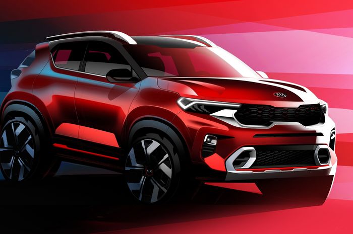 hasil render terbaru sketsa All New KIA Sonet
