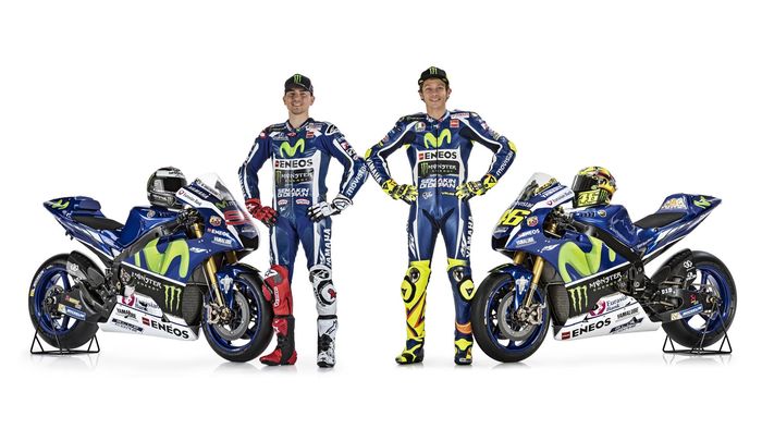 Valentino Rossi dan Jorge Lorenzo saat di Yamaha