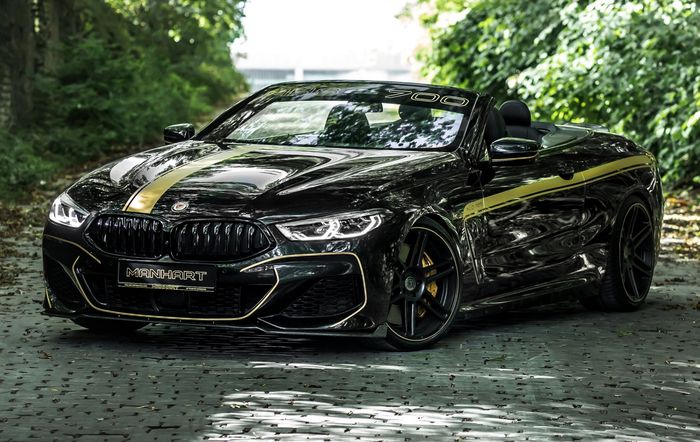 Tampilan agresif BMW M850i Convertible berhias livery khas Manhart dan aero kit