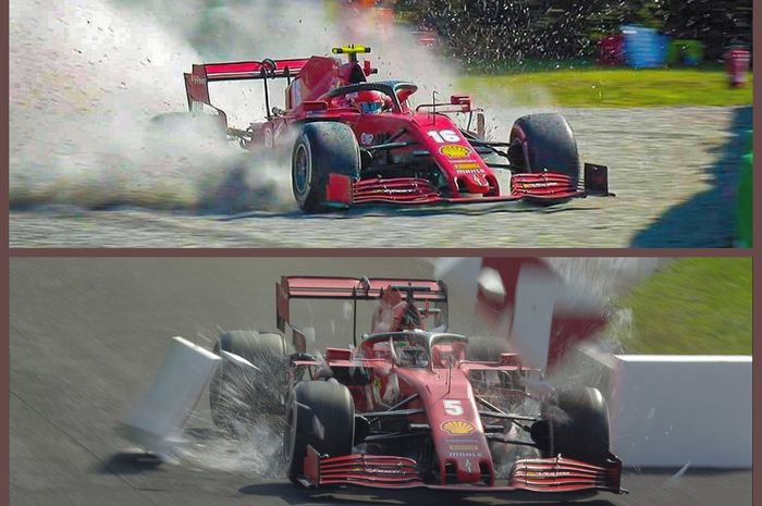 Sebastian Vettel dan Charles Leclerc gagal finis di balapan F1 Italia 2020, Begini tanggapan bos tim Ferrari