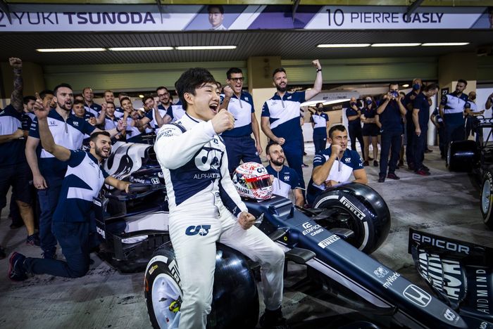 Pembalap tim AlphaTauri, Yuki Tsunoda mengaku senang menutup musim balap F1 2021 dengan finish di posisi terbaik
