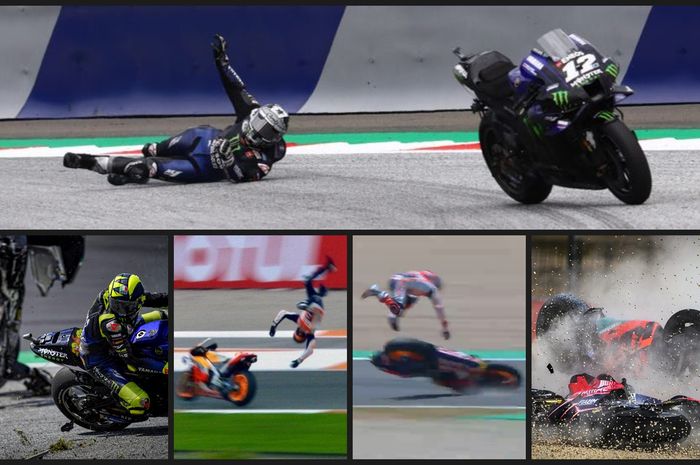 Total terjadi 722 insiden, Berikut 5 kecelakaan paling mengerikan yang terjadi sepanjang gelaran MotoGP 2020