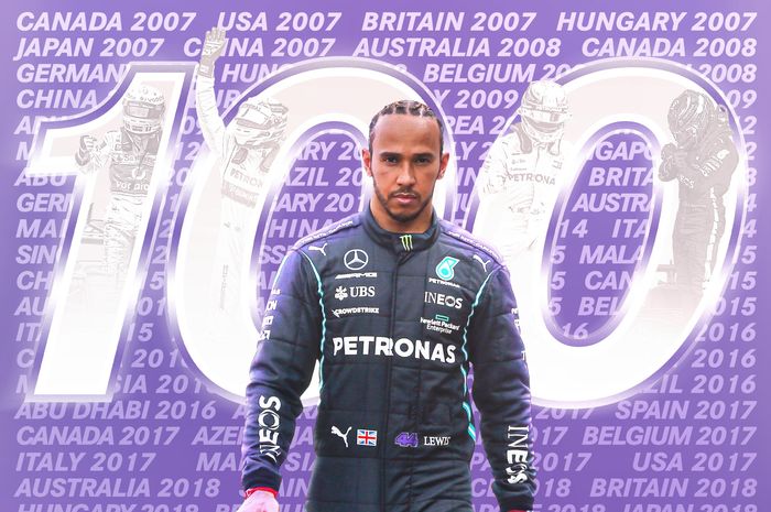 Lewis Hamilton cetak pole position ke-100 di F1