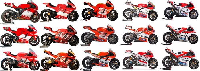 Evolusi desain Ducati Desmosedici dari GP3 hingga GP17