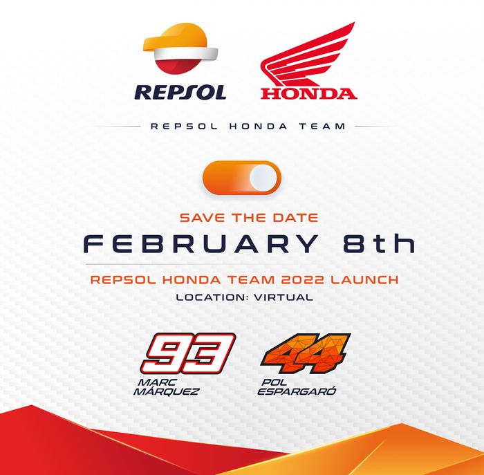 Repsol Honda mengumumkan jadwal perilisan motor baru untuk MotoGP 2022