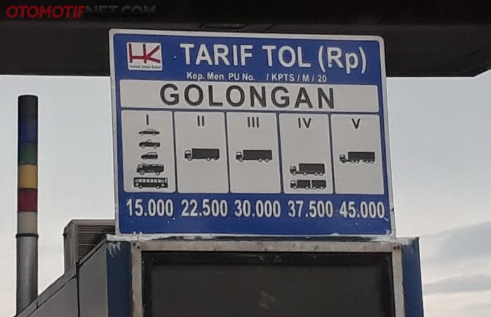 Tarif Tol Berlaku 1 April 2018