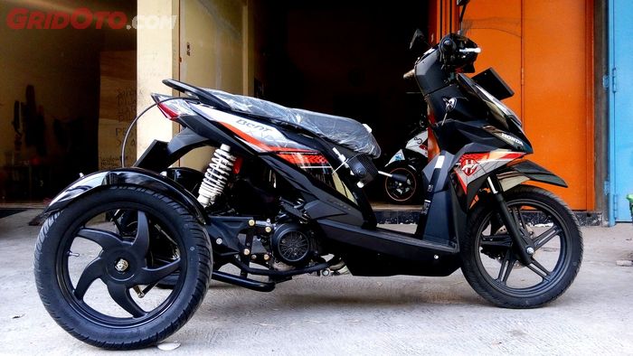 Delta trike buatan RWIN Develompent yang dilengkapi gigi mundur