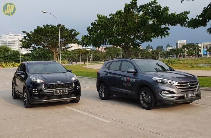 Kia Sportage GT Line dan Hyundai Tucson XG memiliki setting suspensi  yang sama