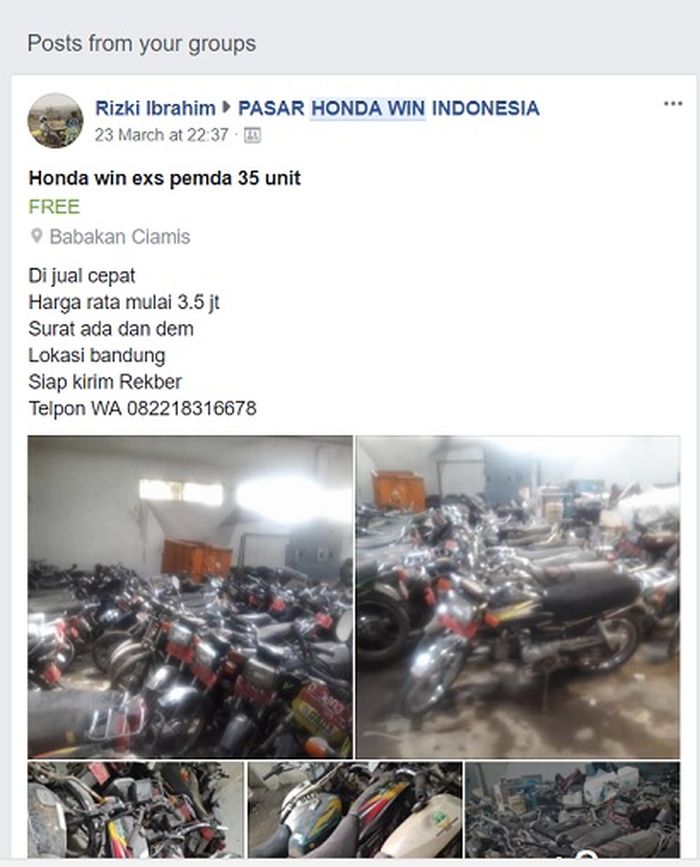 Honda Win murah