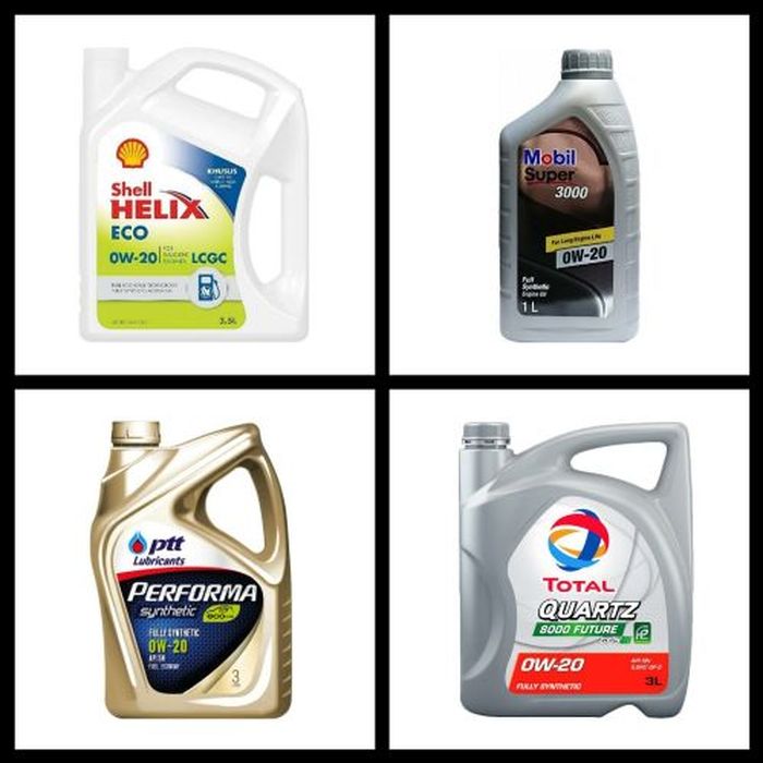 Ragam oli mesin dengan tingkat kekentalan atau SAE 0W-20