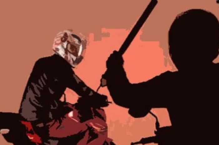 Ilustrasi begal motor