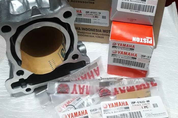 Ilustrasi blok dan piston kit Yamaha Aerox 155