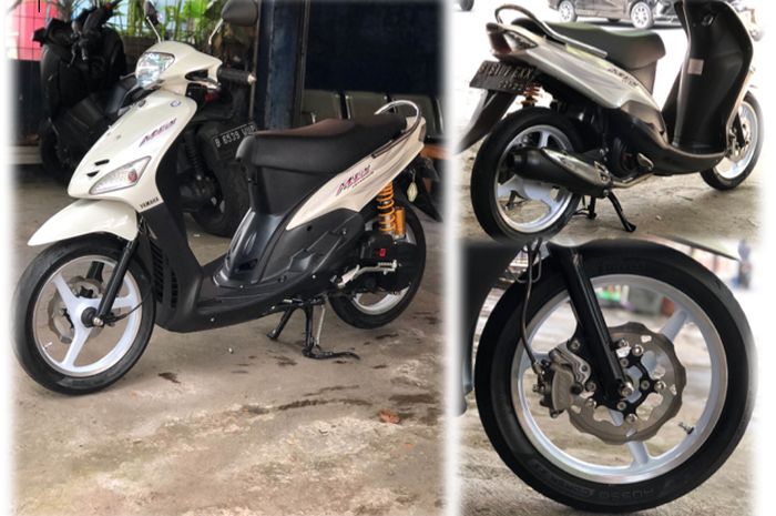 Restorasi modifikasi Yamaha Mio Sporty tampil kece berkaki-kaki roadrace