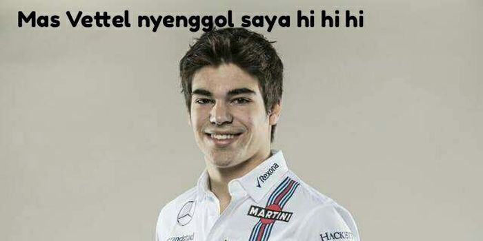 Meme yang dibuat netizen terkait senggolan Vettel dan Stroll