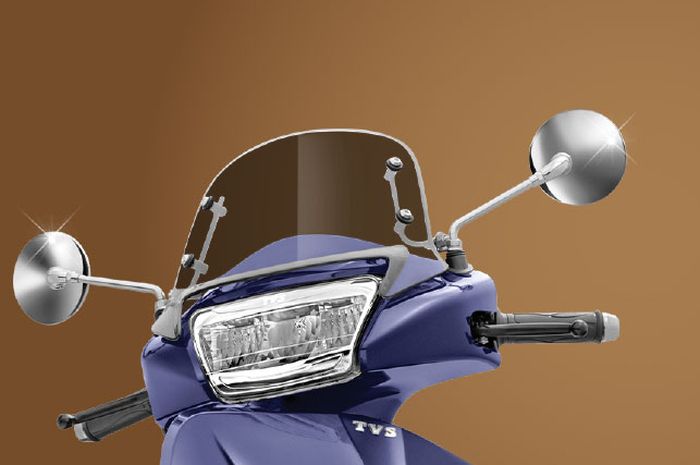 Tampak muka motor baru penjegal Yamaha Fazzio dari TVS yang dijual Rp 18 jutaan.