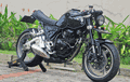 Modifikasi Yamaha Scorpio Cafe Racer, Kekar Pakai Kaki Moge