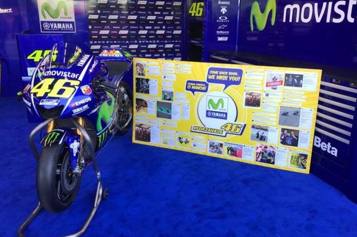 Ucapan suppor dan dukungan untuk Valentno Rossi yang absen di MotoGP San Marino 2017