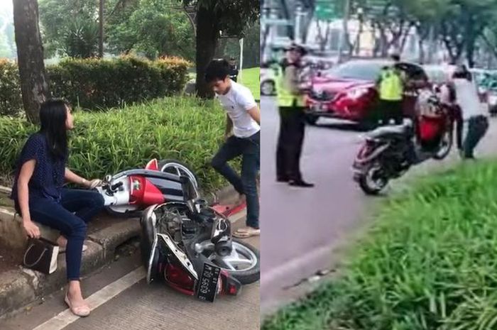 Video viral pria hancurkan motor Honda Scoopy