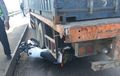 Polisi Relakan Motor Suzuki Thunder,  Jadi Pengganjal Laju Truk Mundur