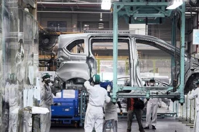 Ilustrasi produksi mobil di PT Honda Prospect Motor (HPM)