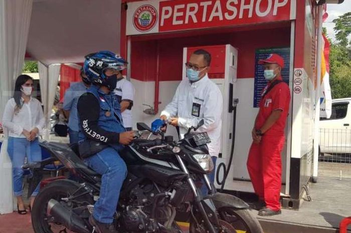 PT Pertamina melalui MOR III meresmikan enam unit Pertashop baru di Kabupaten Bekasi dan wilayah Purwasuka (Purwakarta, Subang dan Karawang), Selasa (16/09/2020).