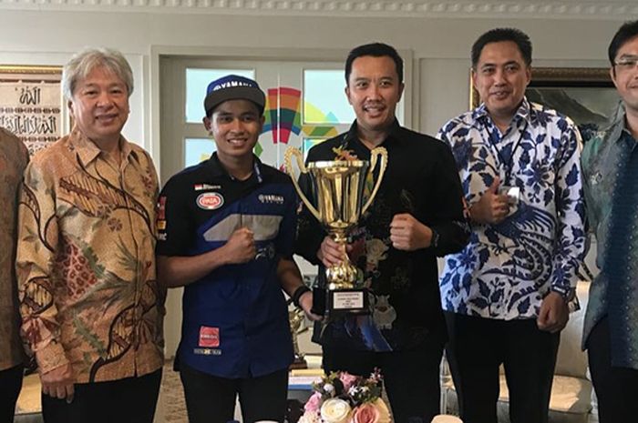 Galang Hendra beserta petinggi YIMM menemui Menpora Imam Nahrawi di Kemenpora, (21/6/2018)