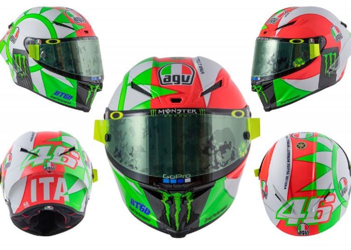 Keren! Motif 3 Warna Helm Rossi di Mugello - GridOto.com