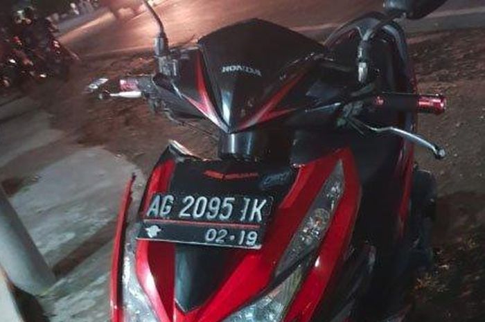 Kondisi Honda Vario korban terserempet truk