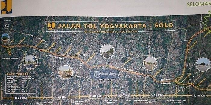 Peta jalan tol Yogyakarta-Solo