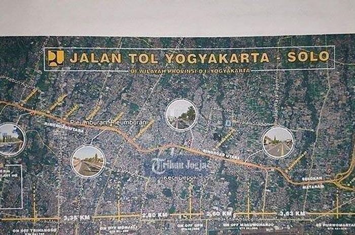 Peta jalan tol Yogyakarta-Solo