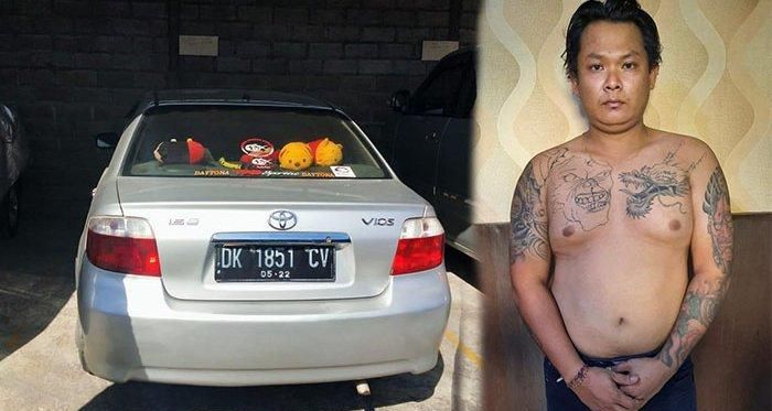 Toyota Vios dan pelaku arogansi penganiaya goweser di Denpasar, Bali