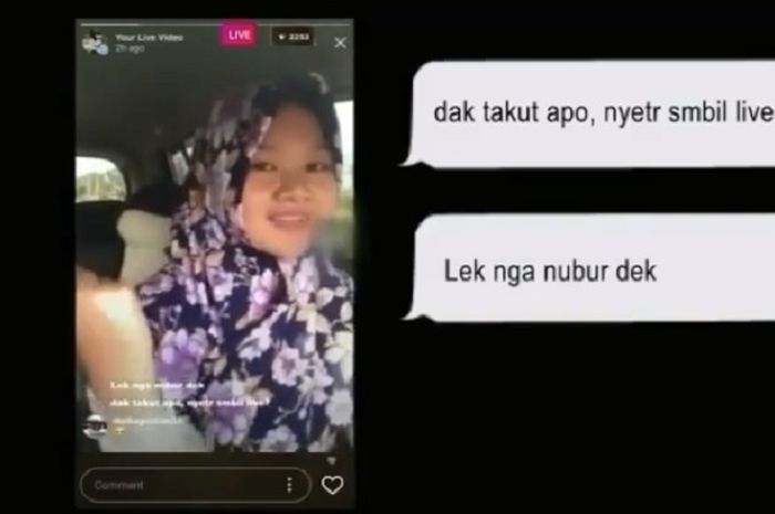 Wanita sedang live streaming sambil mengemudi berujung tabrak seorang polisi