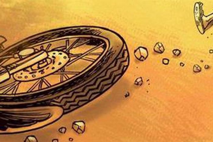 Ilustrasi kecelakaan motor
