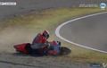 Detik-detik Andrea Dovizioso Terjatuh, Pupus Harapan Menjegal Marquez
