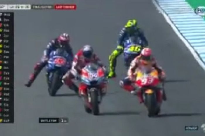 Detik-detik pertarungan di lap akhir MotoGP Thailand