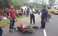 Gagal Ngerem Motor Ngebut Sejadi-Jadinya DI Turunan Tajam Pacet Mojokerto, Seorang Ibu Tewas