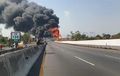 Pipa Bahan Bakar Pertamina Terbakar di KM 130 Tol Padaleunyi, Begini Rekayasa Lalu Lintasnya