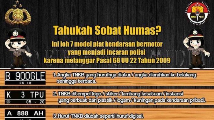 Razia pelat nomor modifikasi