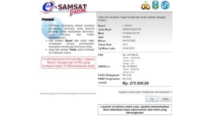 Motor pelaku pemboman di Mapolrestabes Surabaya nunggak pajak