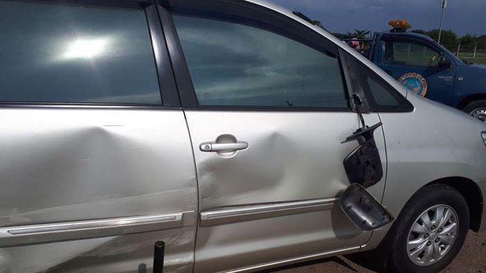 Toyota Kijang Innova yang terlibat kecelakaan dengan All New Rush